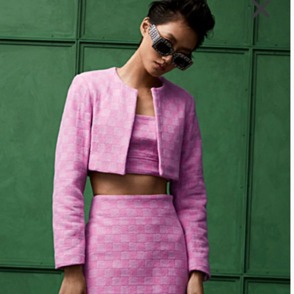 Simons - Icône Pink Checkered Top